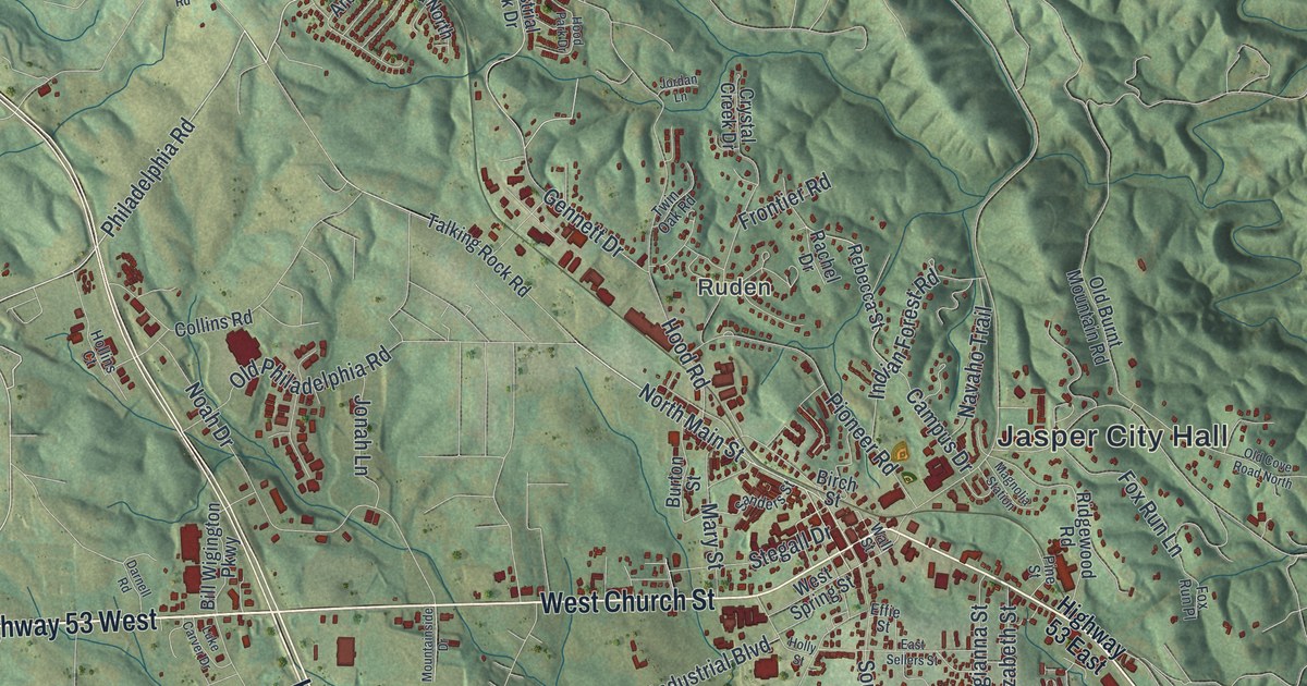 Map of Jasper, Georgia