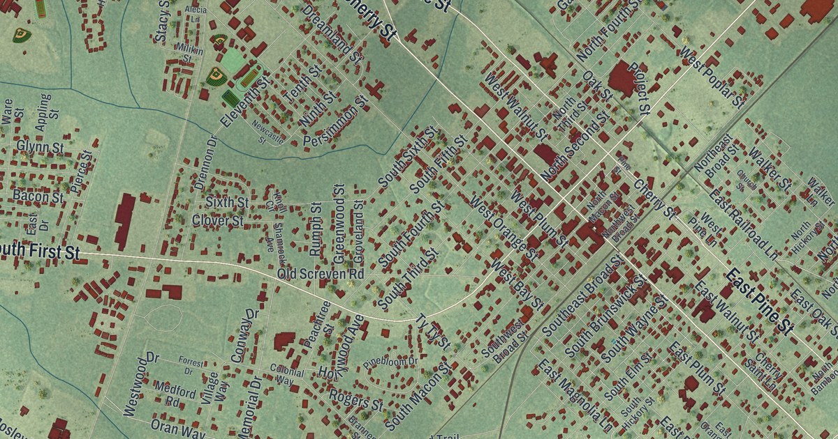 Map of Jesup, Georgia