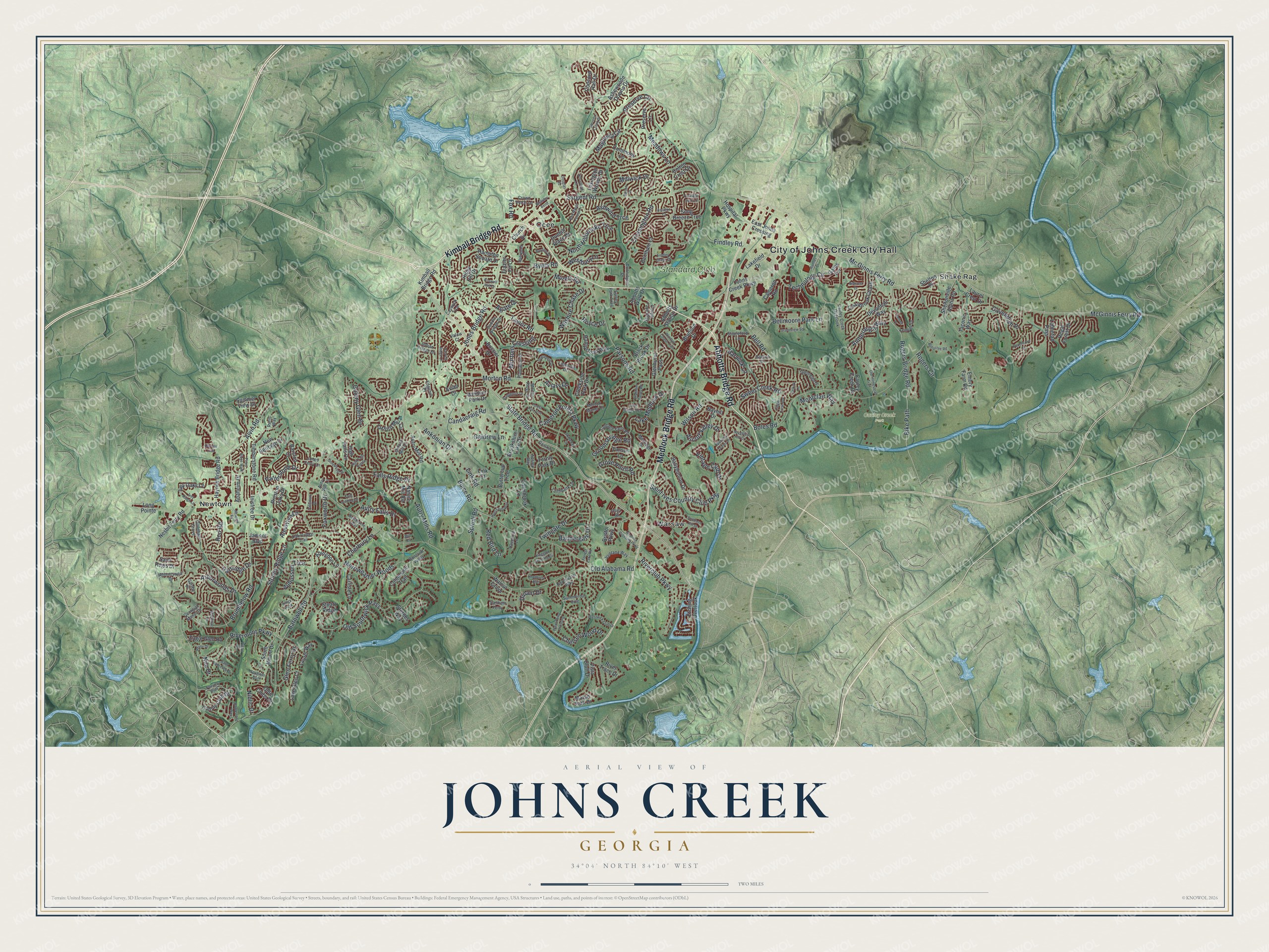 Watermarked full-map preview of Johns Creek, Georgia