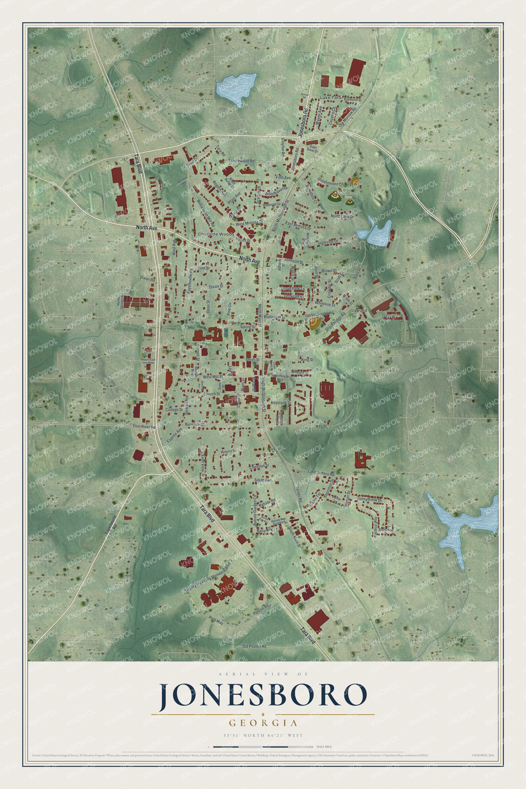 Watermarked full-map preview of Jonesboro, Georgia