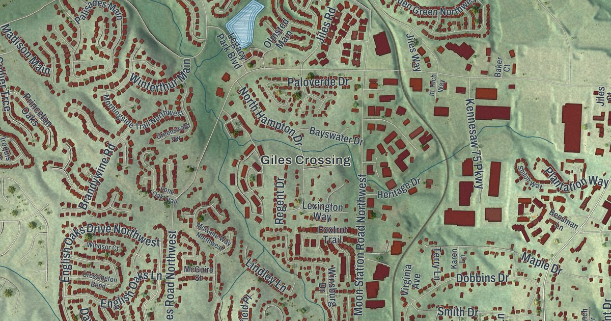 Map of Kennesaw, Georgia