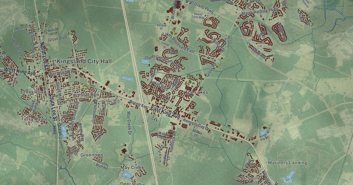 Map of Kingsland, Georgia