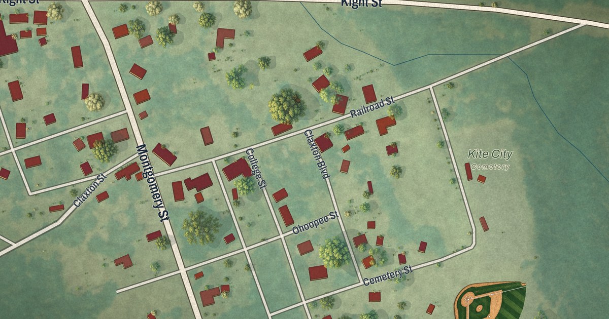 Map of Kite, Georgia
