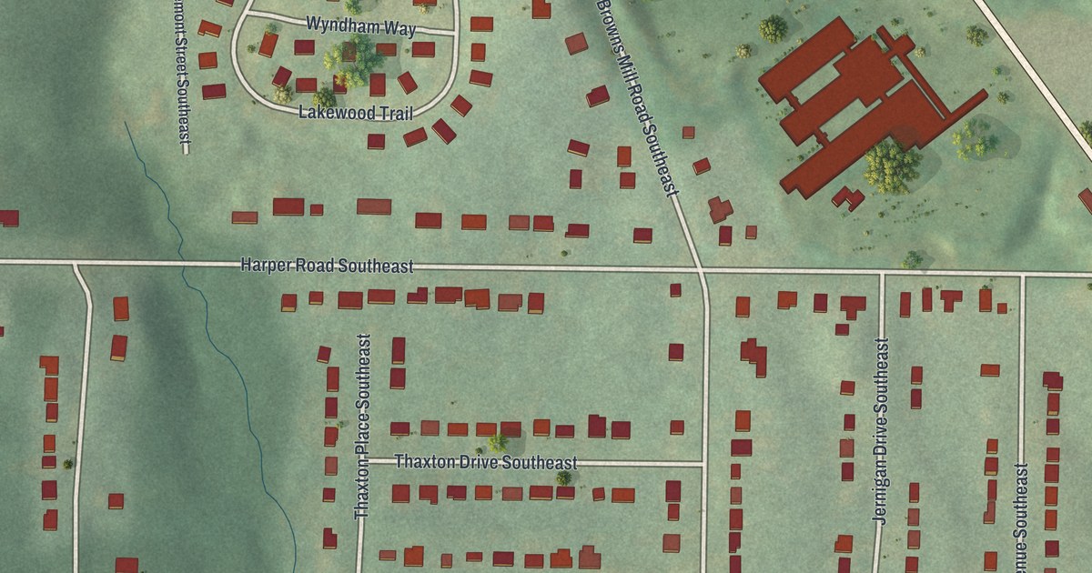 Map of Lakewood, Georgia