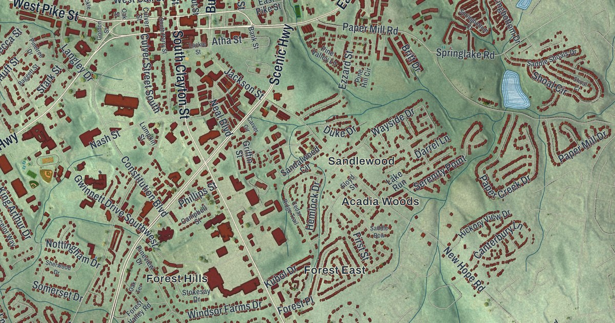 Map of Lawrenceville, Georgia