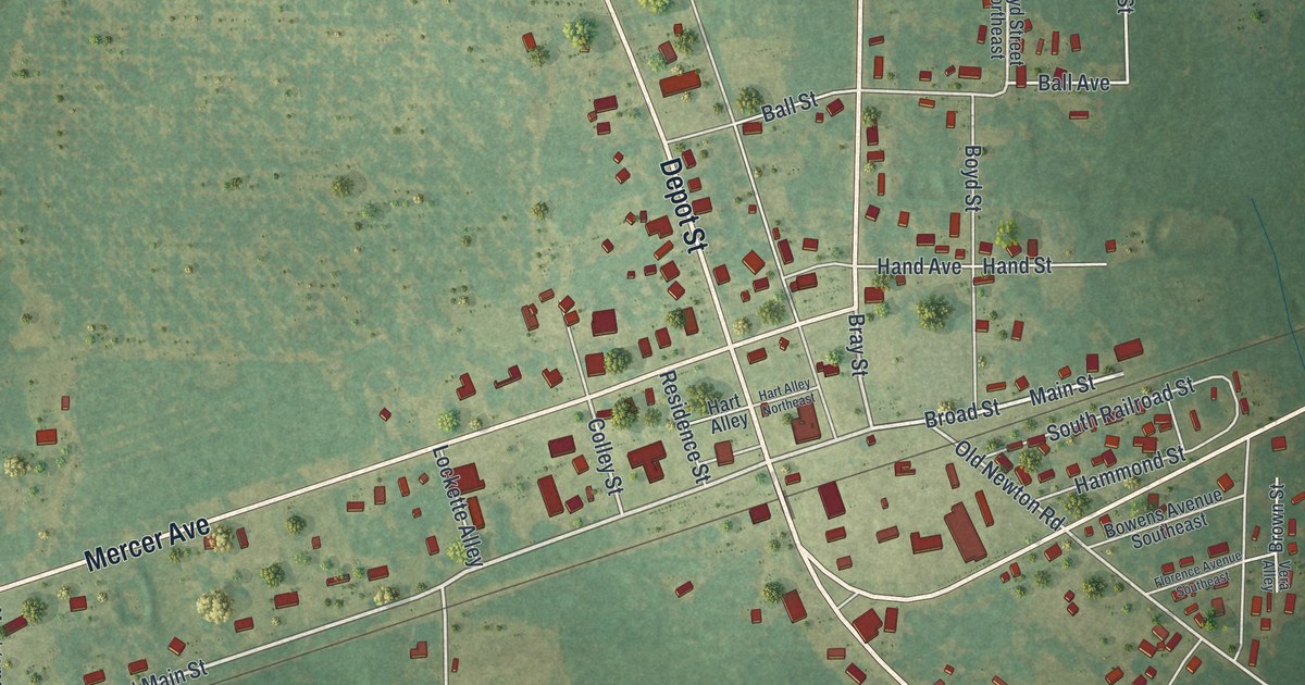 Map of Leary, Georgia