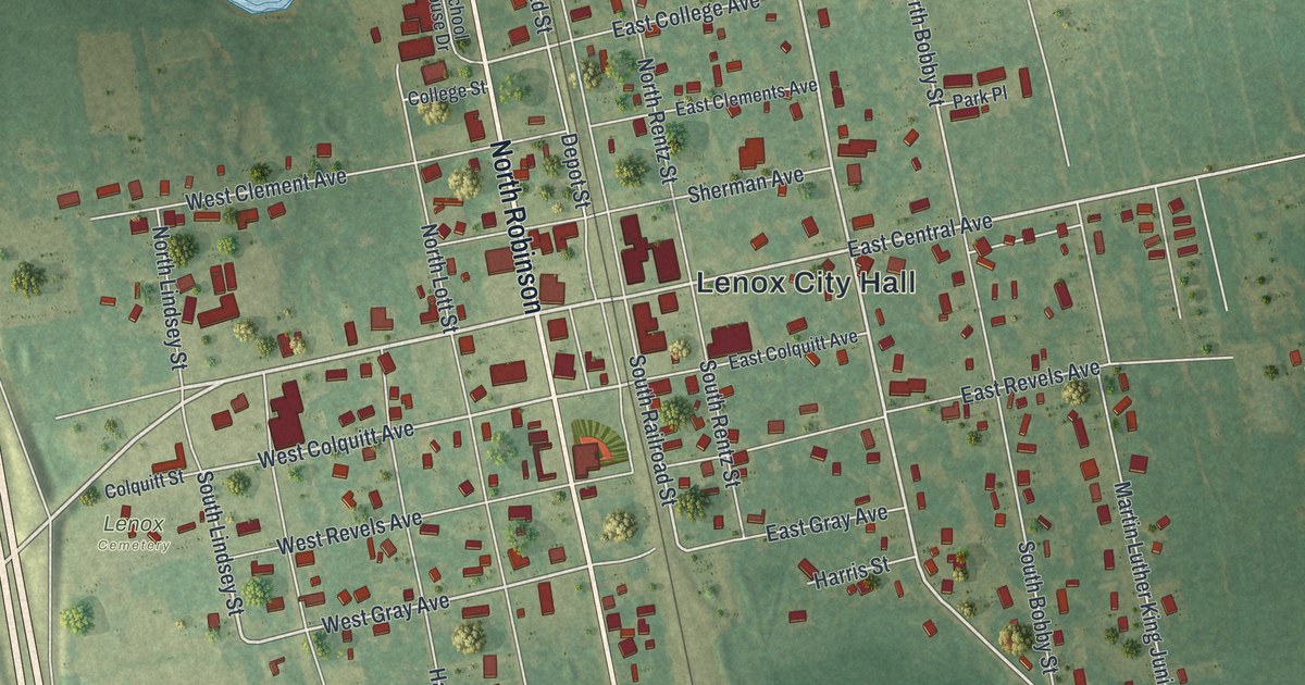 Map of Lenox, Georgia