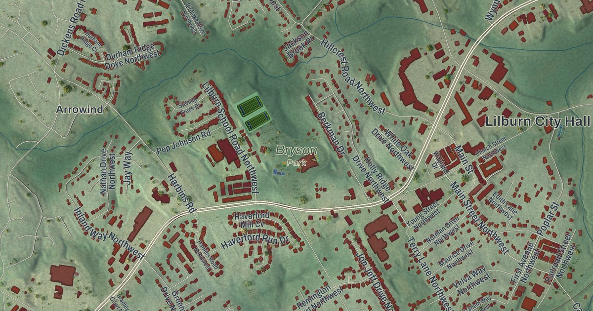 Map of Lilburn, Georgia
