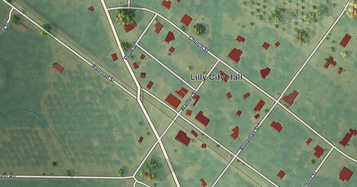 Map of Lilly, Georgia