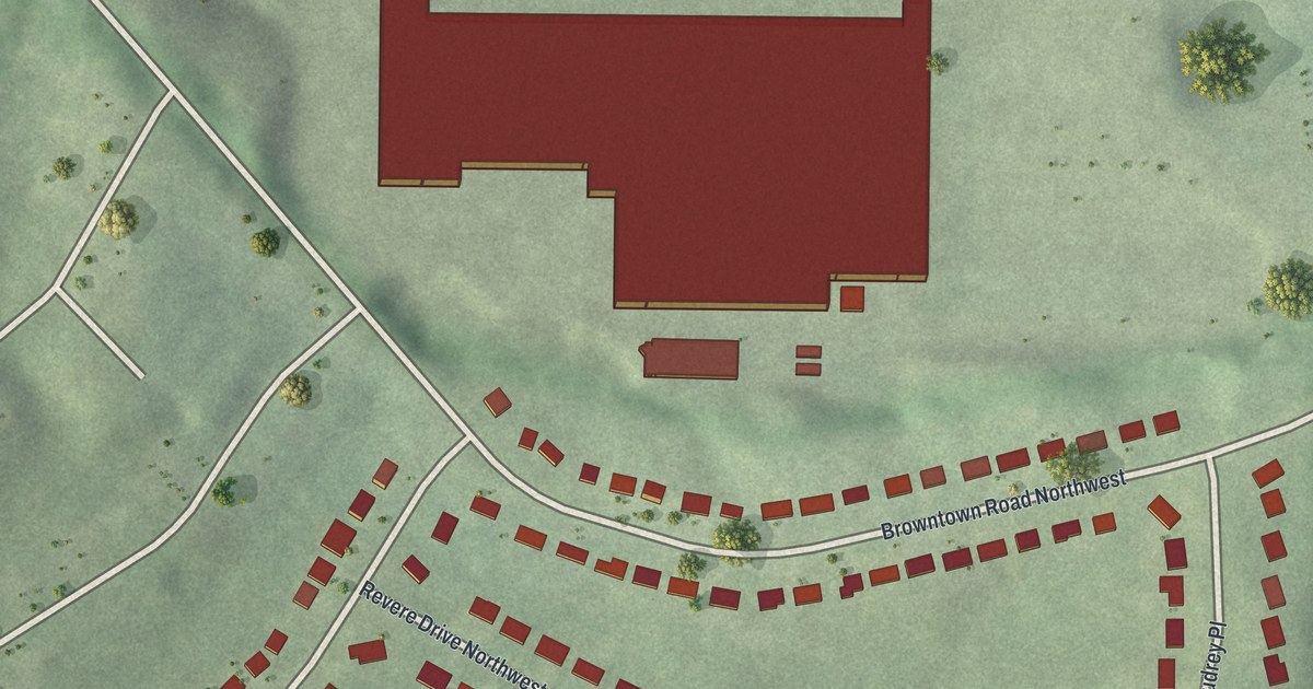 Map of Lincoln Homes, Georgia