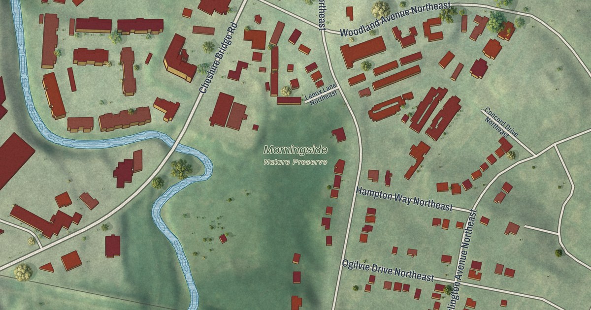 Map of Lindridge-Martin Manor, Georgia