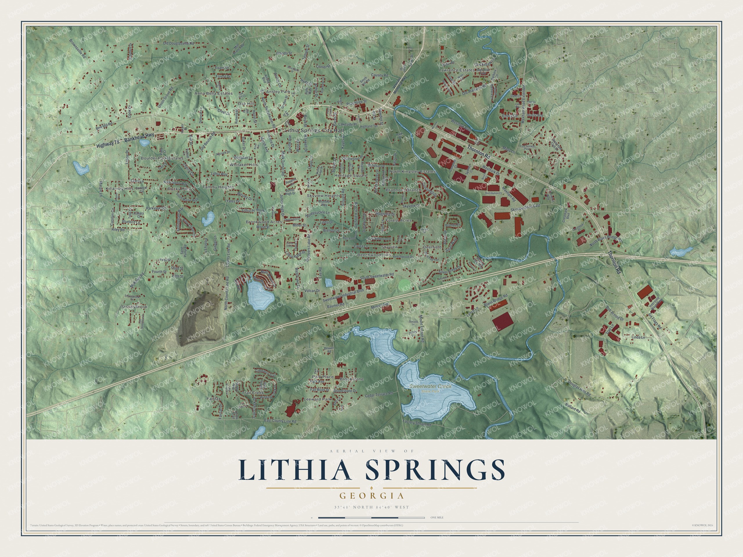 Watermarked full-map preview of Lithia Springs, Georgia