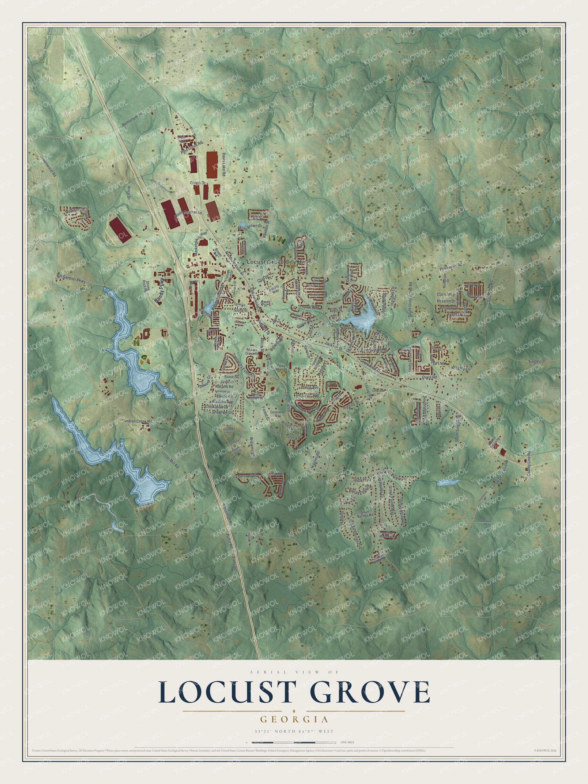 Watermarked full-map preview of Locust Grove, Georgia