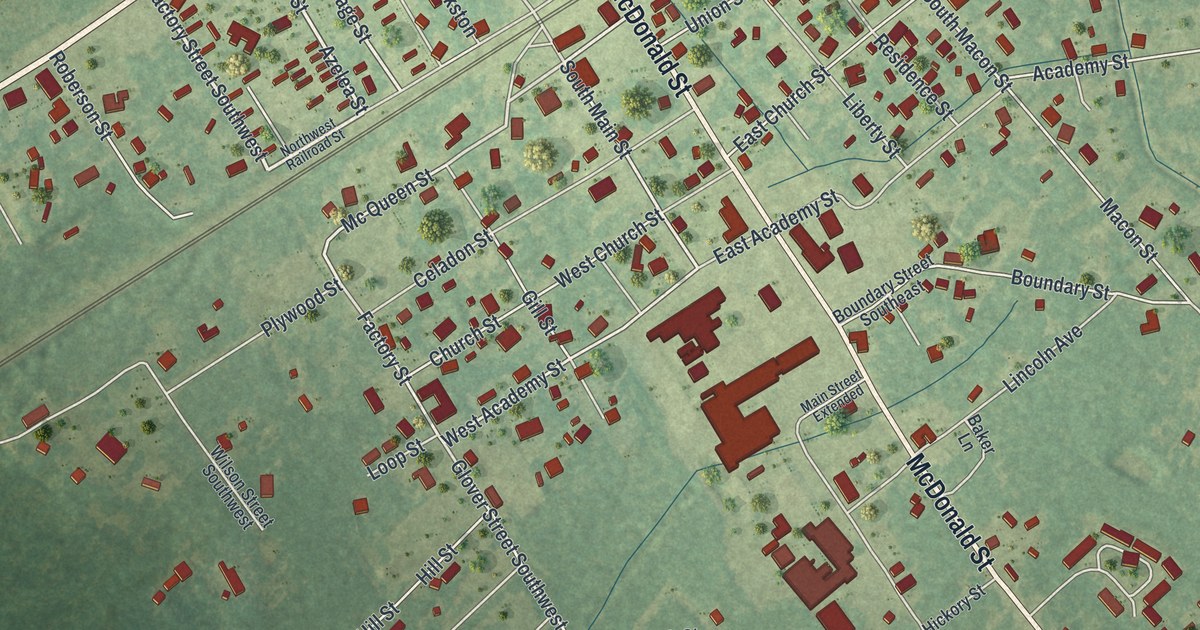Map of Ludowici, Georgia