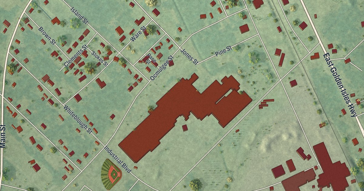 Map of Lumber City, Georgia