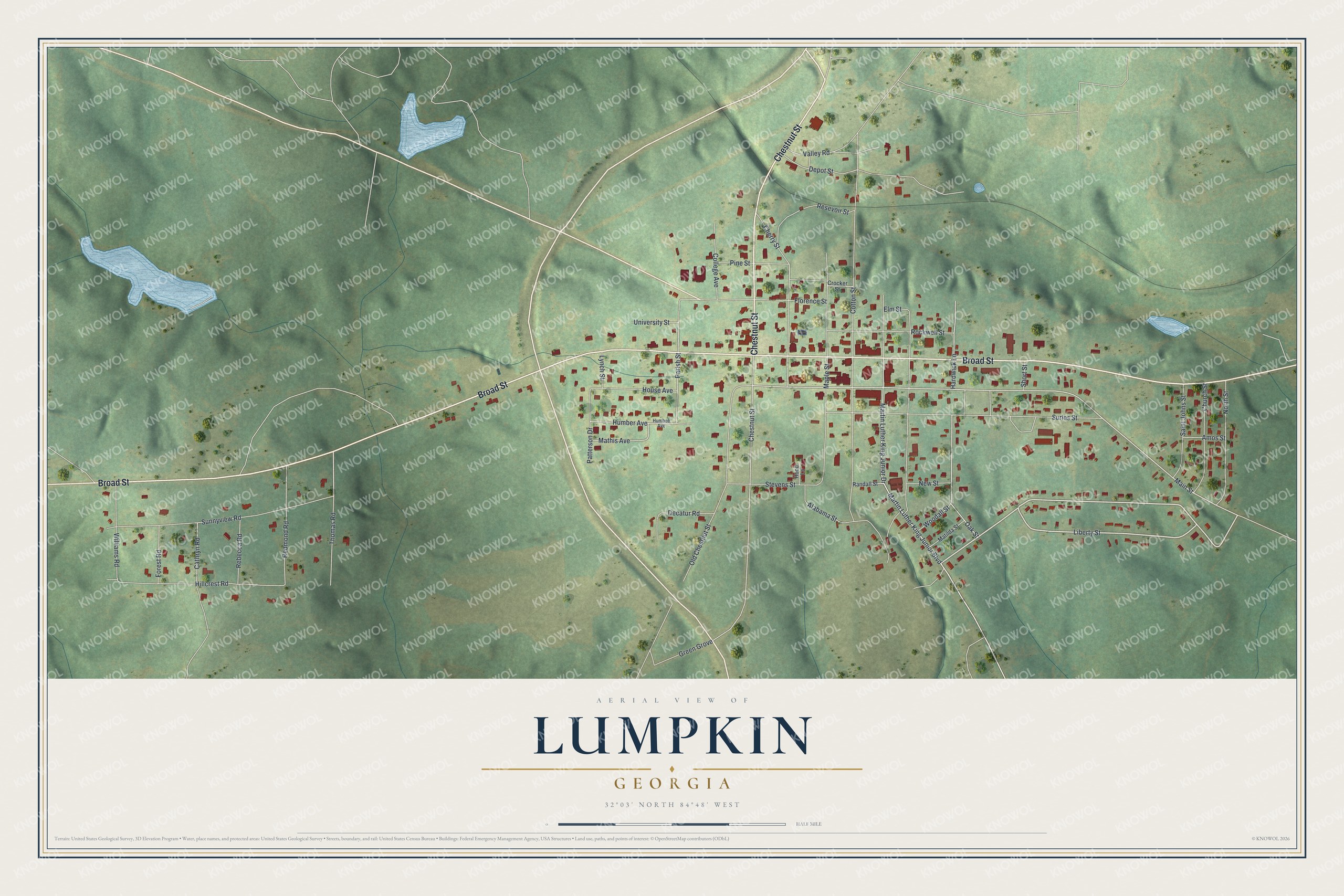 Watermarked full-map preview of Lumpkin, Georgia