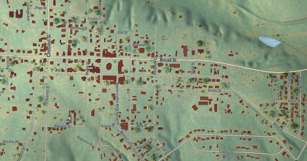 Map of Lumpkin, Georgia