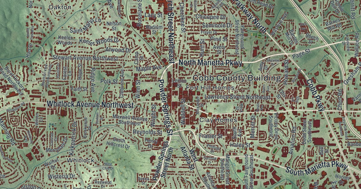 Map of Marietta, Georgia