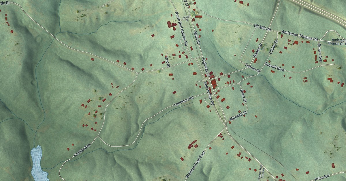Map of Martin, Georgia