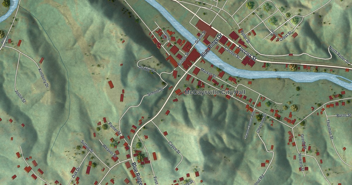 Map of McCaysville, Georgia