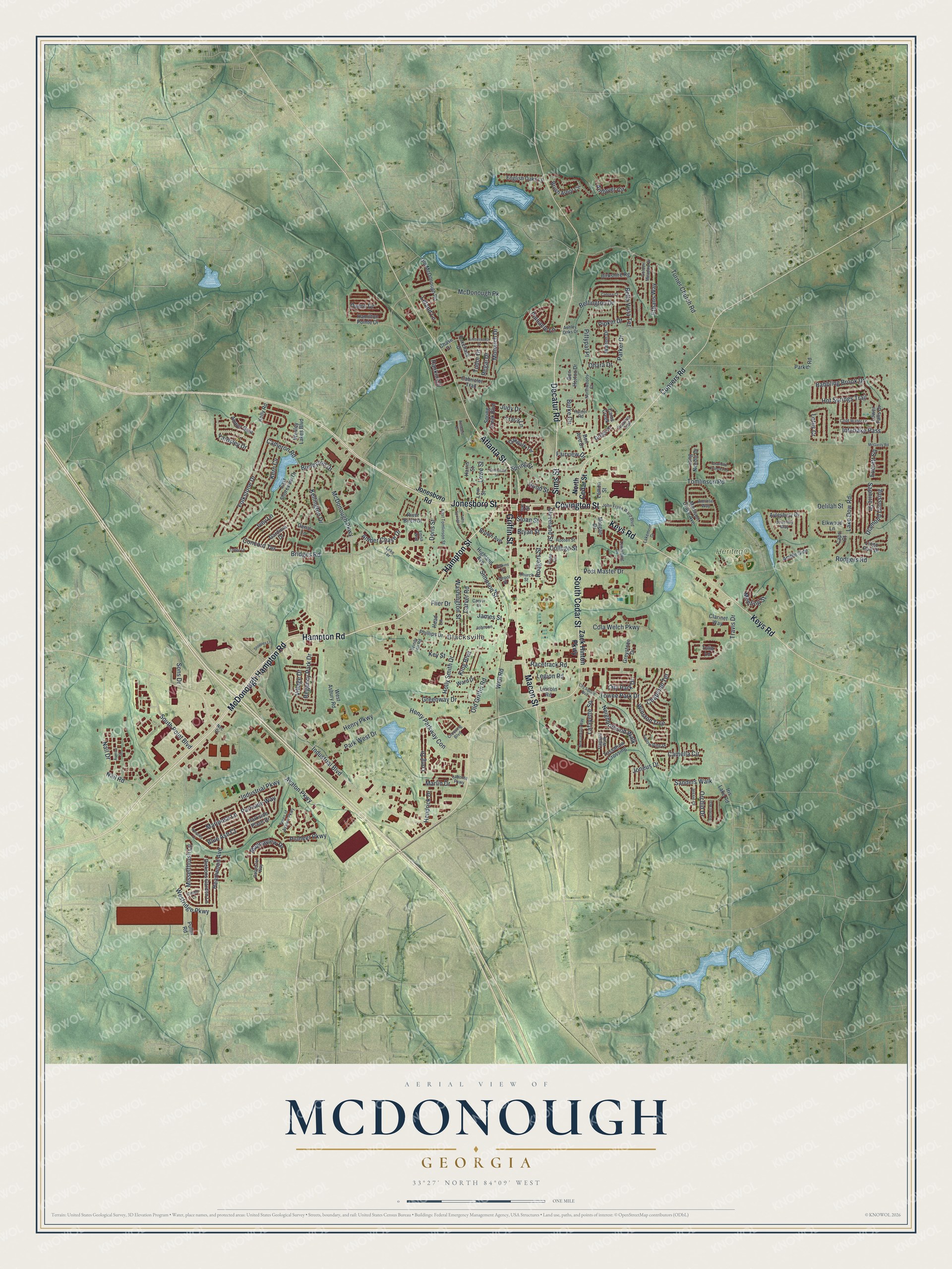 Watermarked full-map preview of McDonough, Georgia