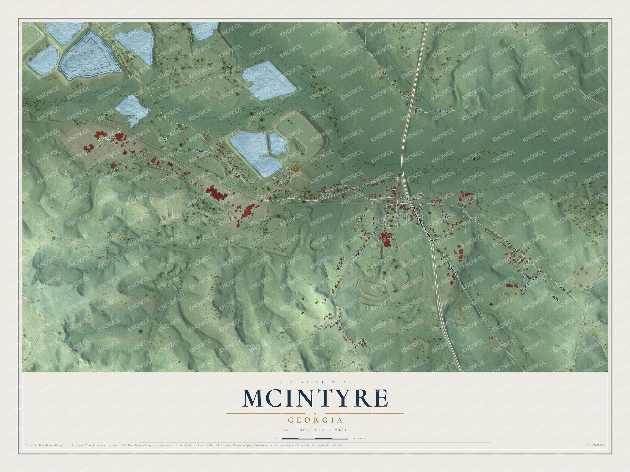 Watermarked full-map preview of McIntyre, Georgia