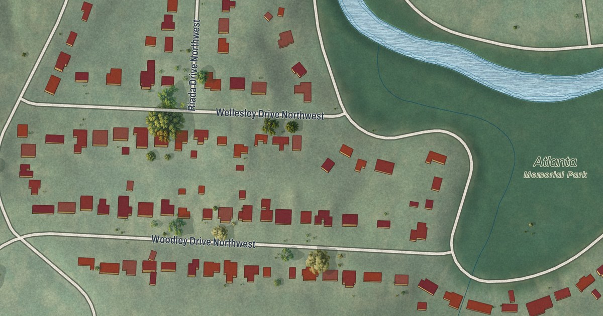 Map of Memorial Park, Georgia