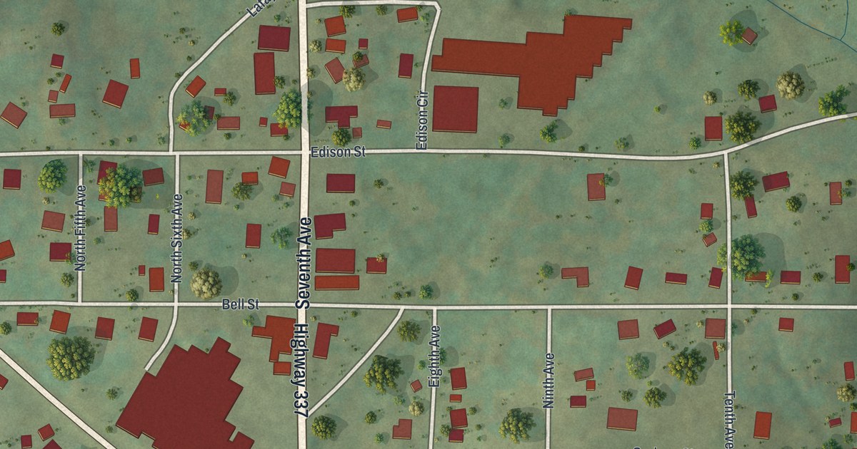 Map of Menlo, Georgia