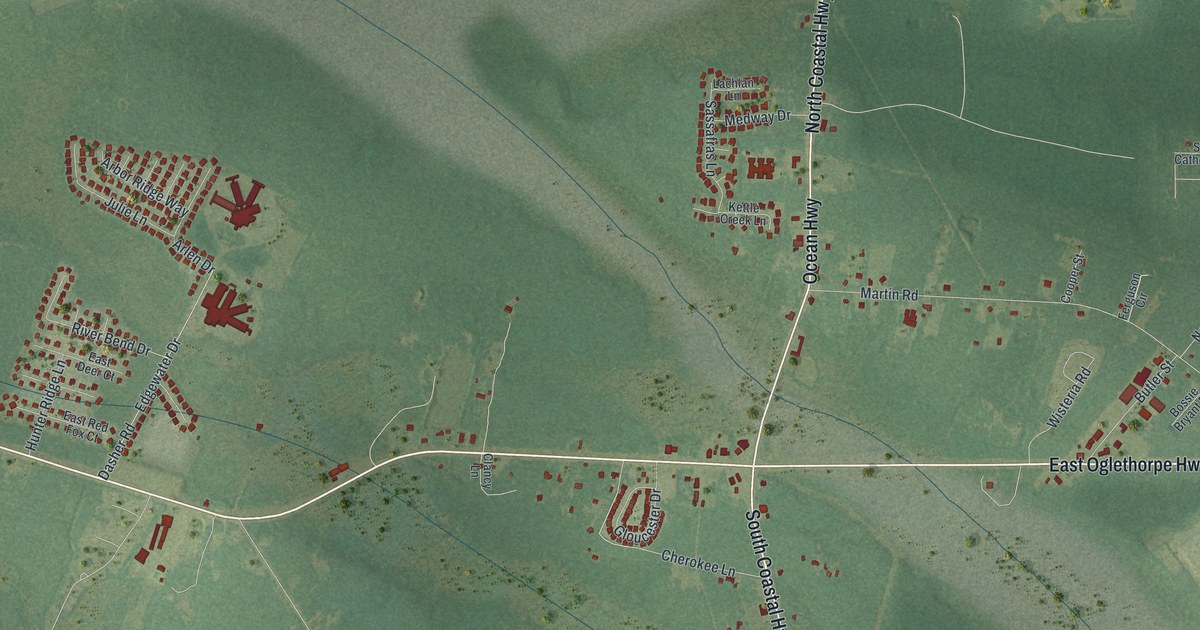 Map of Midway, Georgia