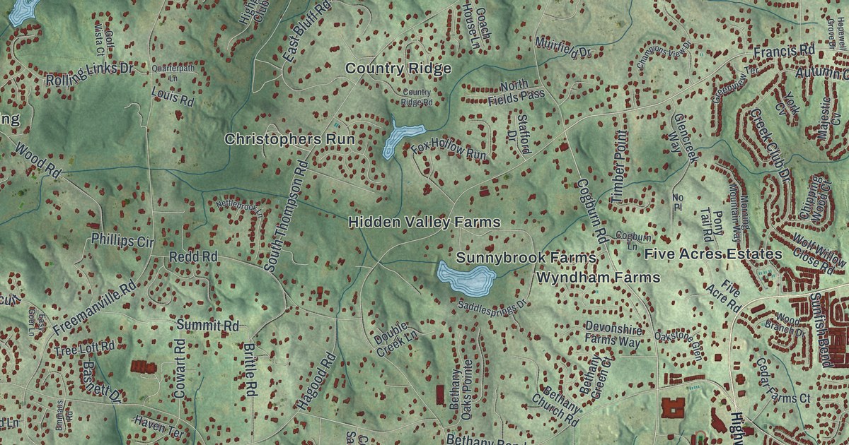 Map of Milton, Georgia