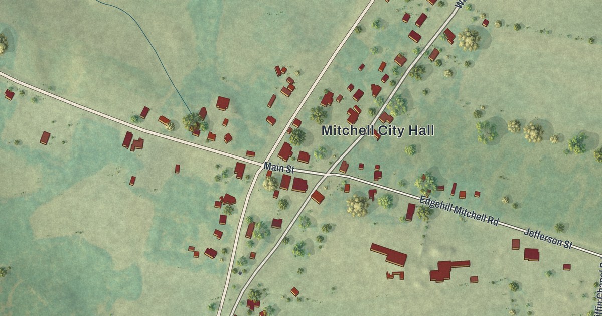 Map of Mitchell, Georgia