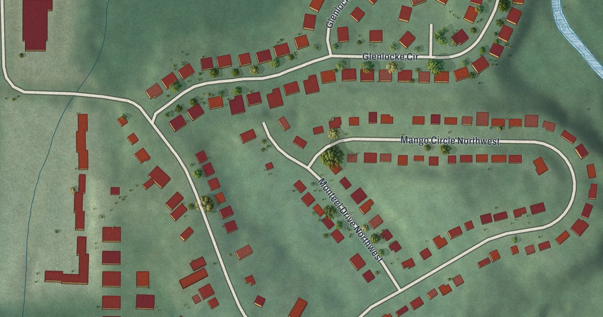 Map of Monroe Heights, Georgia