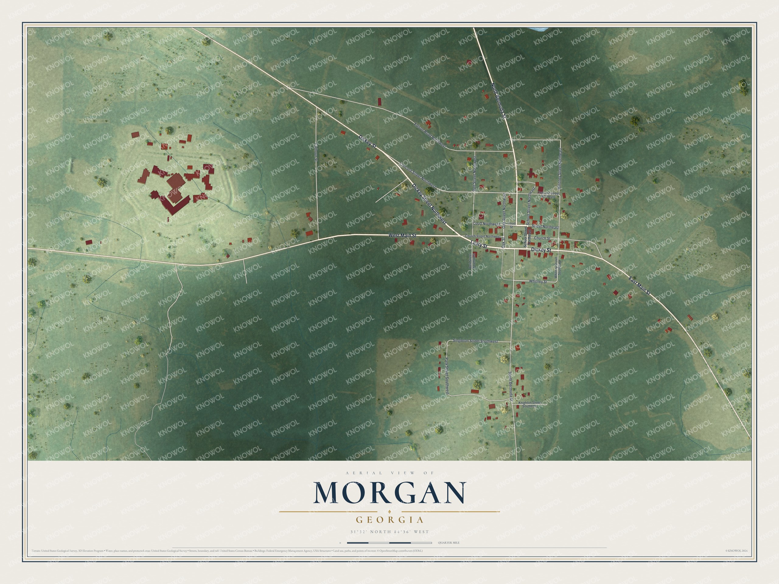 Watermarked full-map preview of Morgan, Georgia