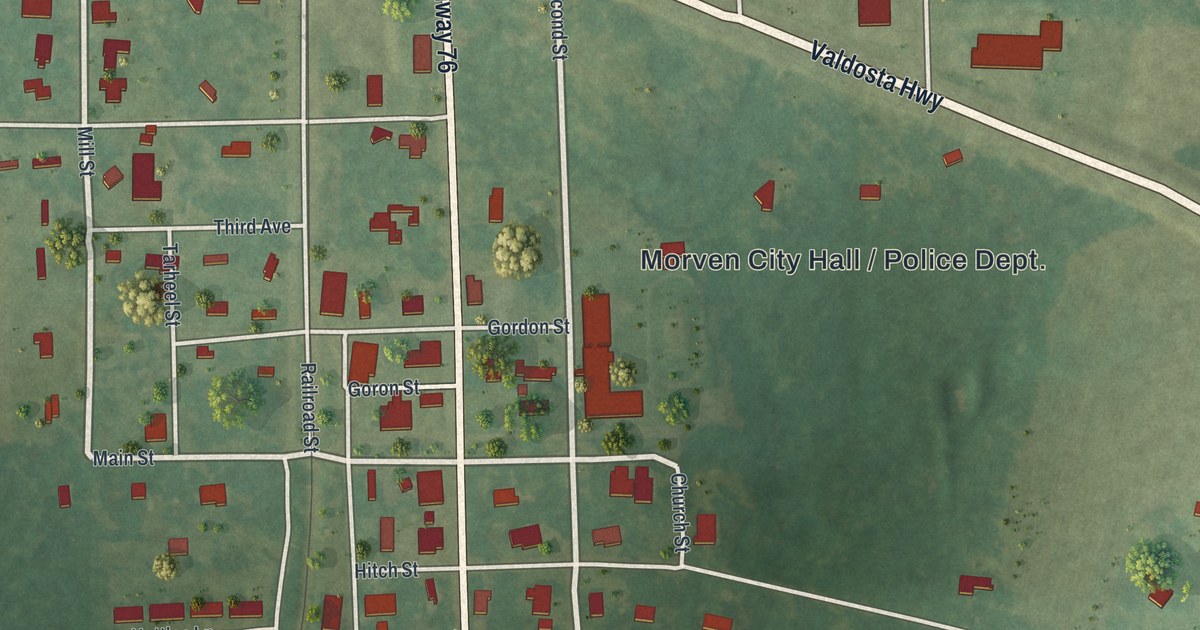 Map of Morven, Georgia