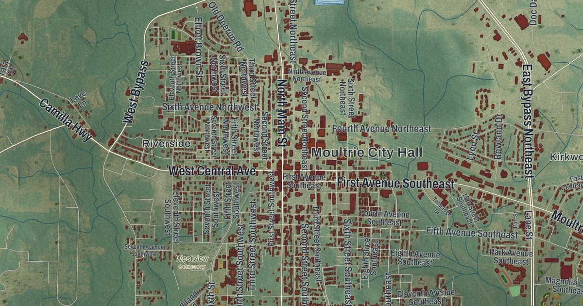 Map of Moultrie, Georgia