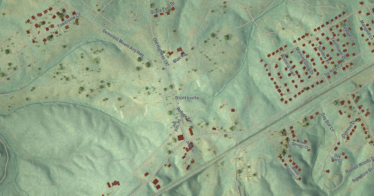 Map of Mount Airy, Georgia