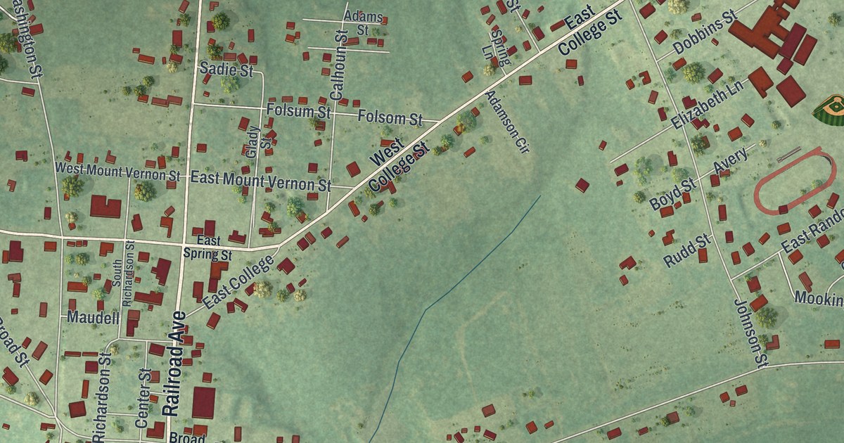 Map of Mount Vernon, Georgia