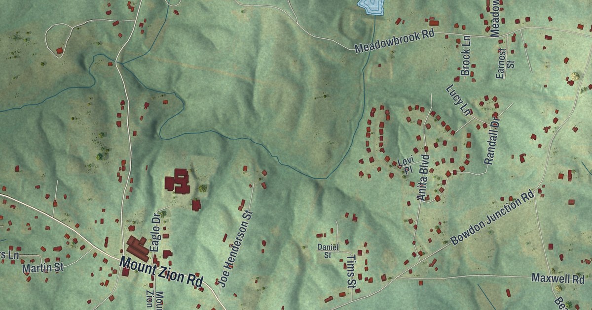 Map of Mount Zion, Georgia