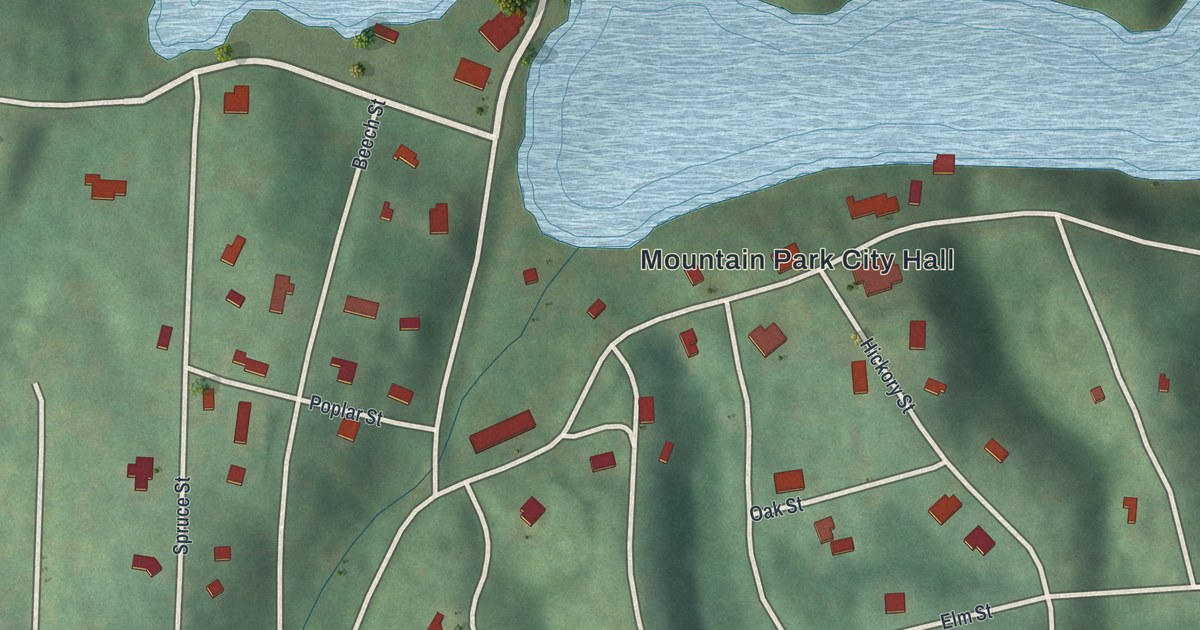 Map of Mountain Park, Georgia