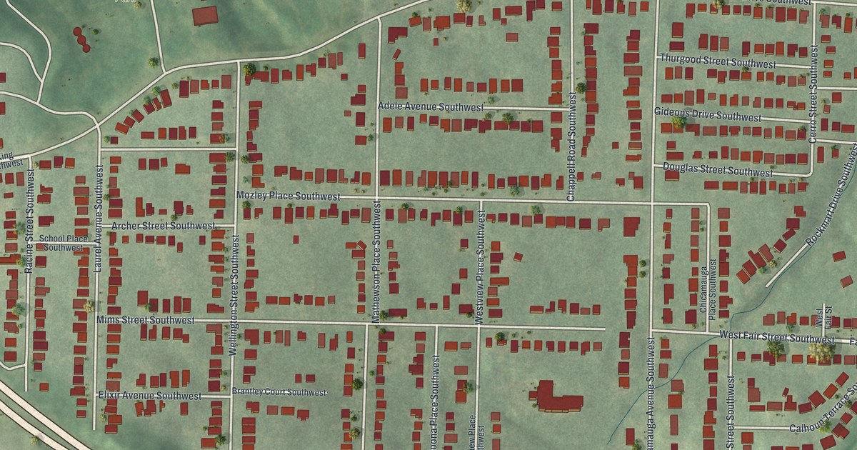 Map of Mozley Park, Georgia