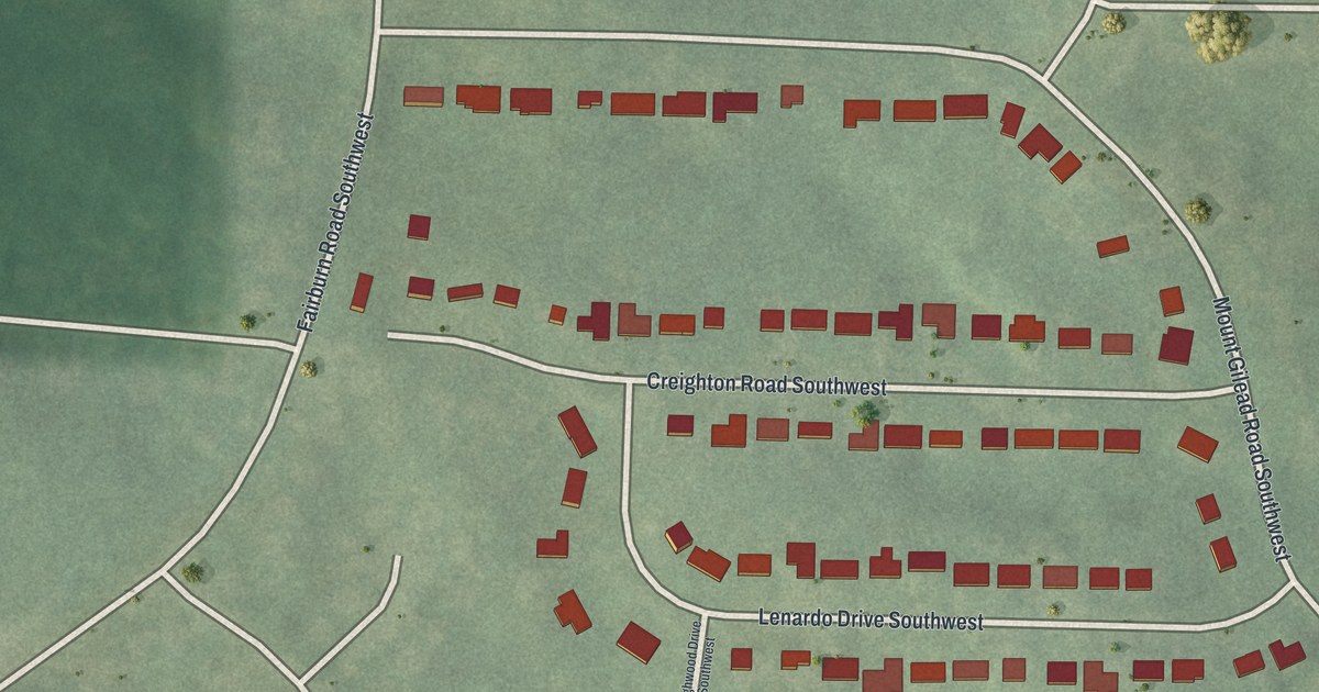 Map of Mt. Gilead Woods, Georgia
