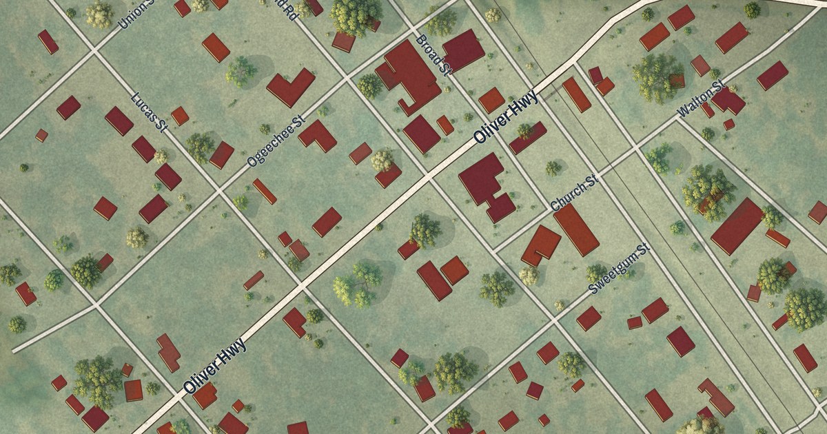 Map of Newington, Georgia