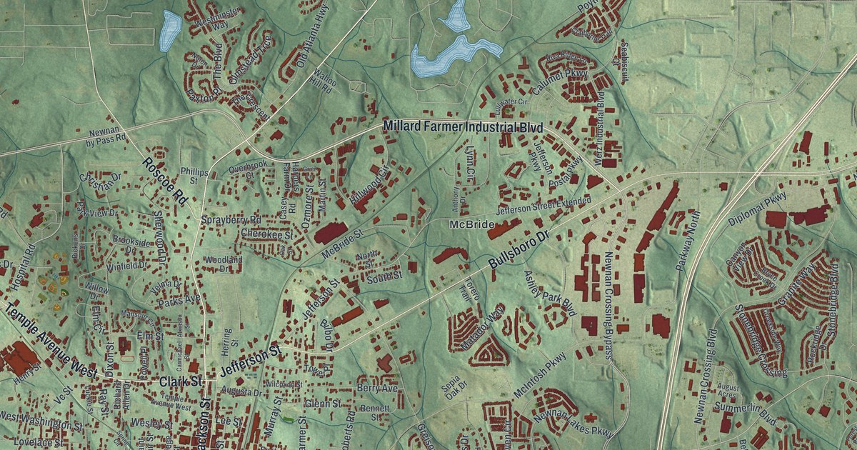 Map of Newnan, Georgia
