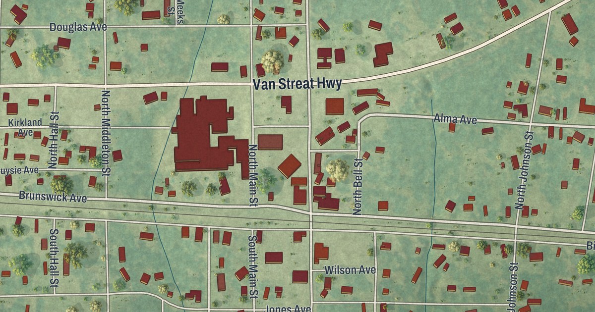 Map of Nicholls, Georgia