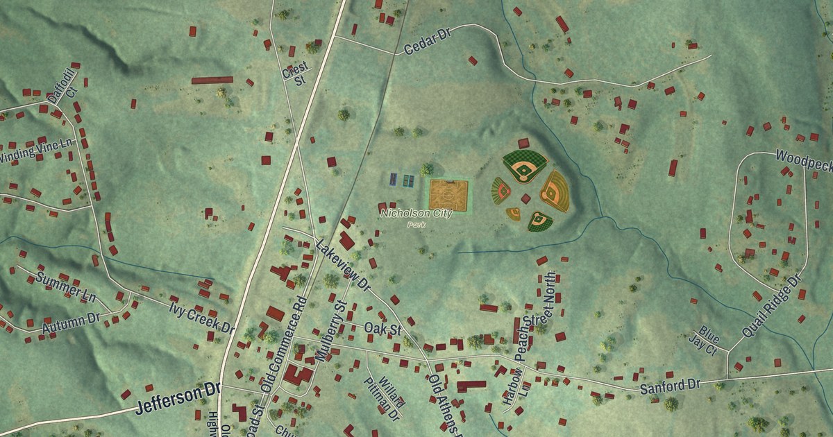 Map of Nicholson, Georgia