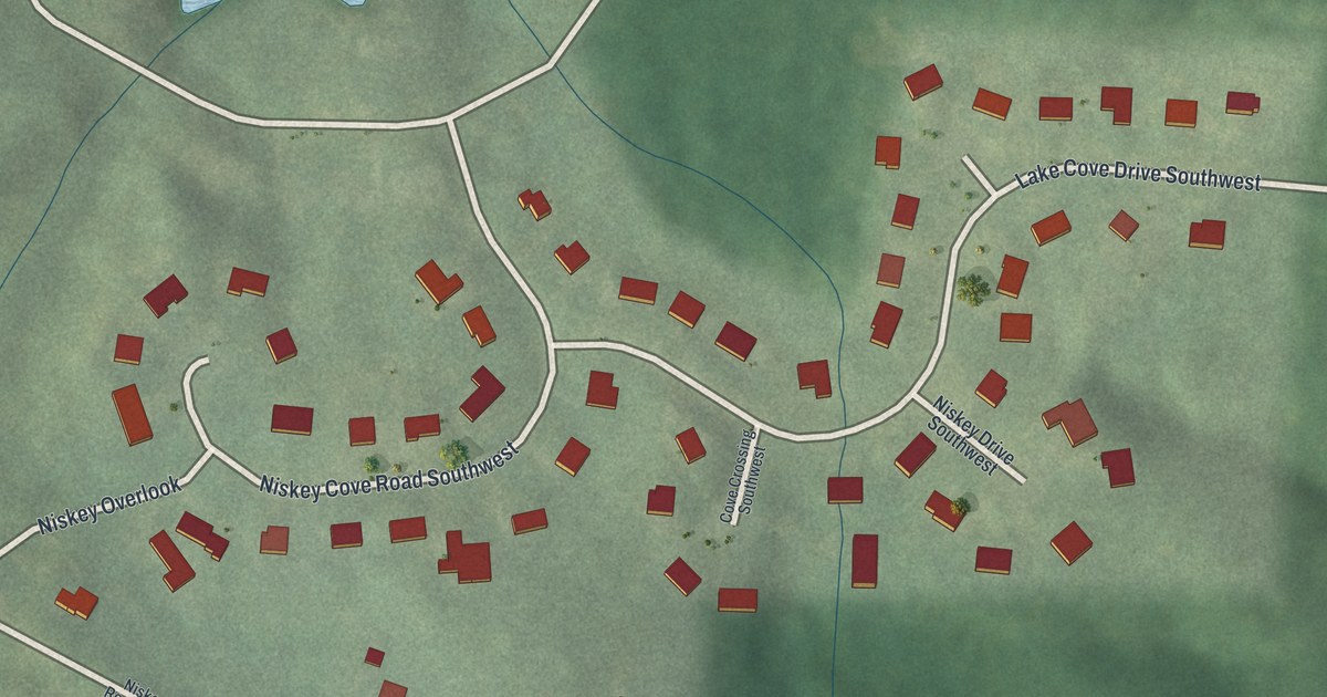 Map of Niskey Cove, Georgia