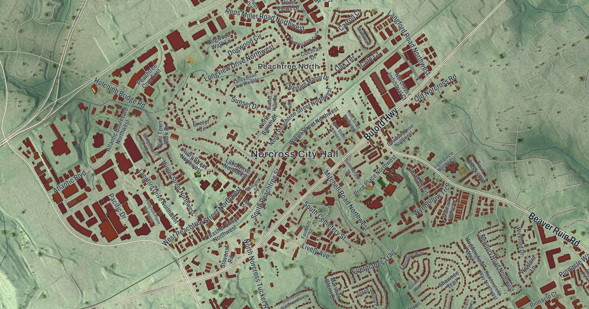 Map of Norcross, Georgia
