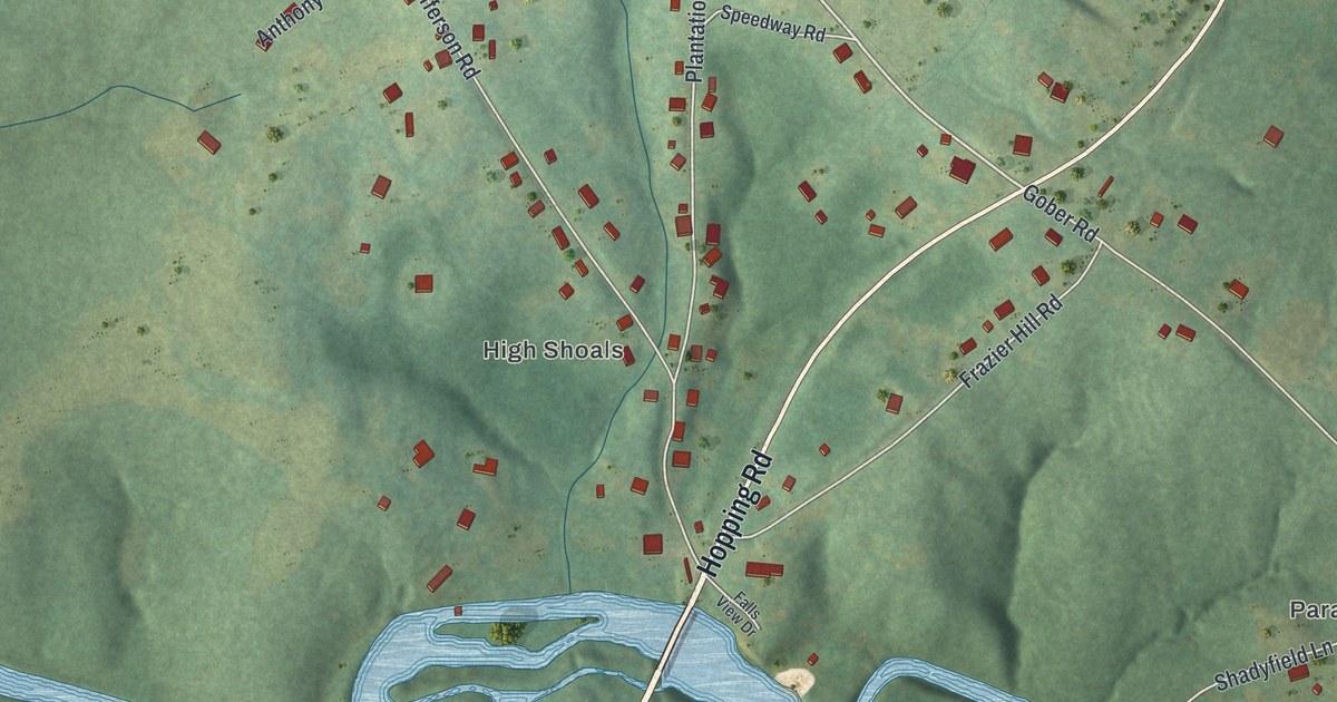 Map of North High Shoals, Georgia
