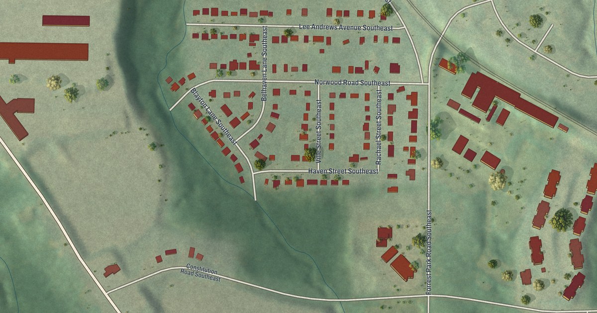 Map of Norwood Manor, Georgia