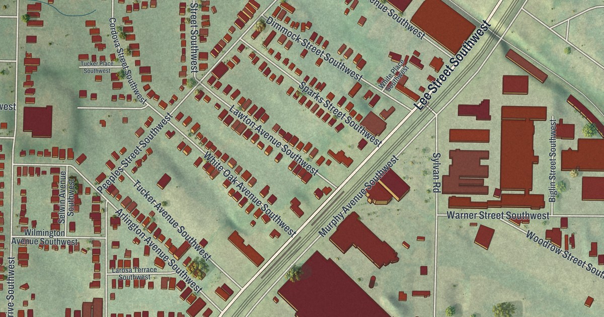 Map of Oakland City, Georgia